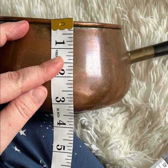 Copper Saucepan / Fondue pot with Black Handle - Picture 12 of 12